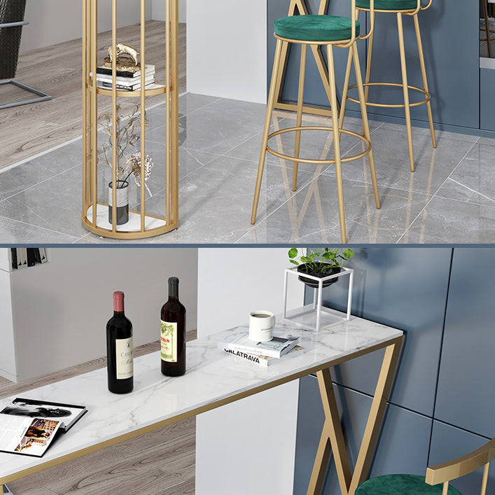 Glam 1/2/3 Pieces Sintered Stone Bar Table Set Fixed Table Counter Set  for Home Use