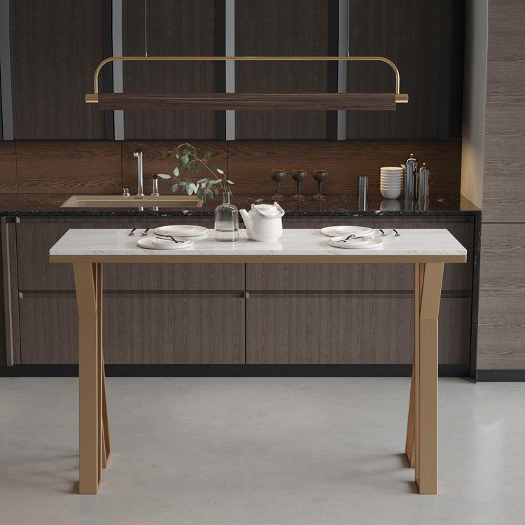 Glam 1/2/5 Pieces Sintered Stone Bar Table Set Rectangular Counter Set for Home Use