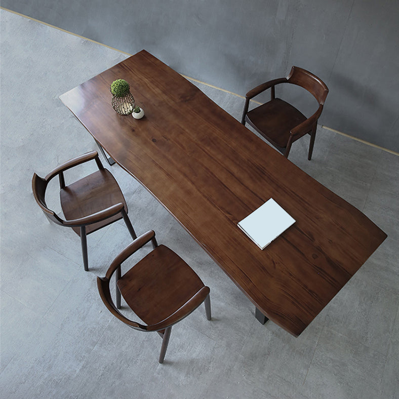 Industrial Solid Wood Dining Table Set 1/2/4 Pisces Dinette Set in Natural