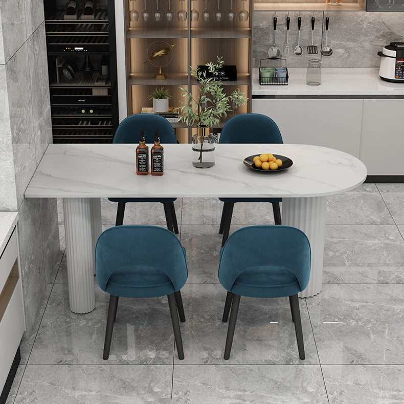 Modern Style White Dining Table Sintered Stone Table for Kitchen