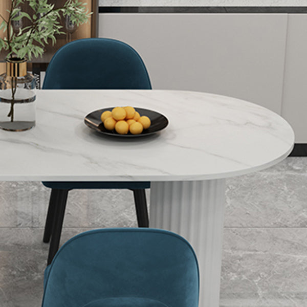 Modern Style White Dining Table Sintered Stone Table for Kitchen