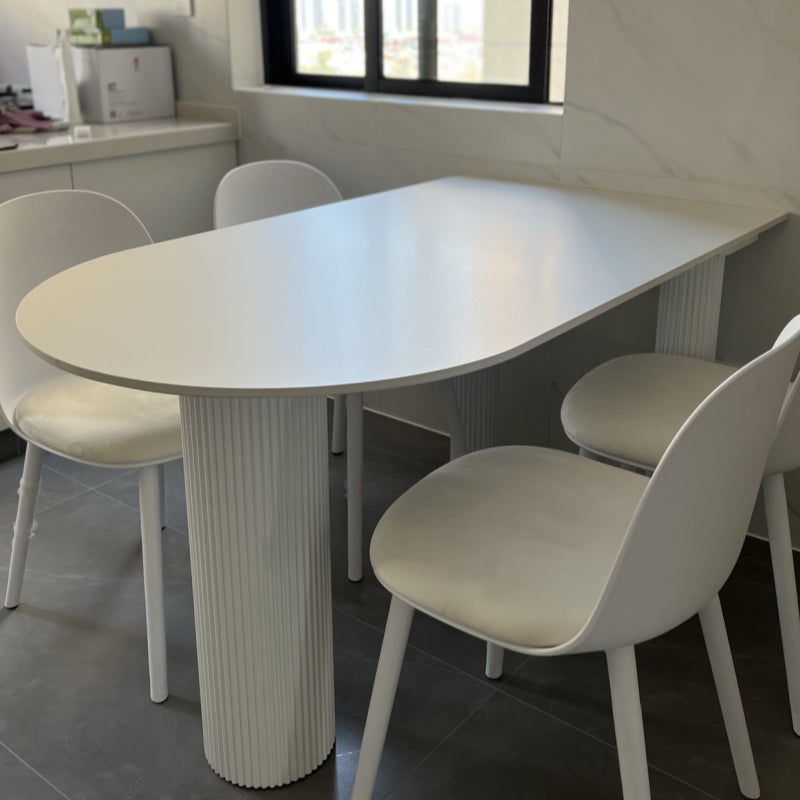 Modern Style White Dining Table Sintered Stone Table for Kitchen