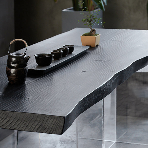 Modern Black in Pine Dining Table Specialty Dining Table for Kitchen