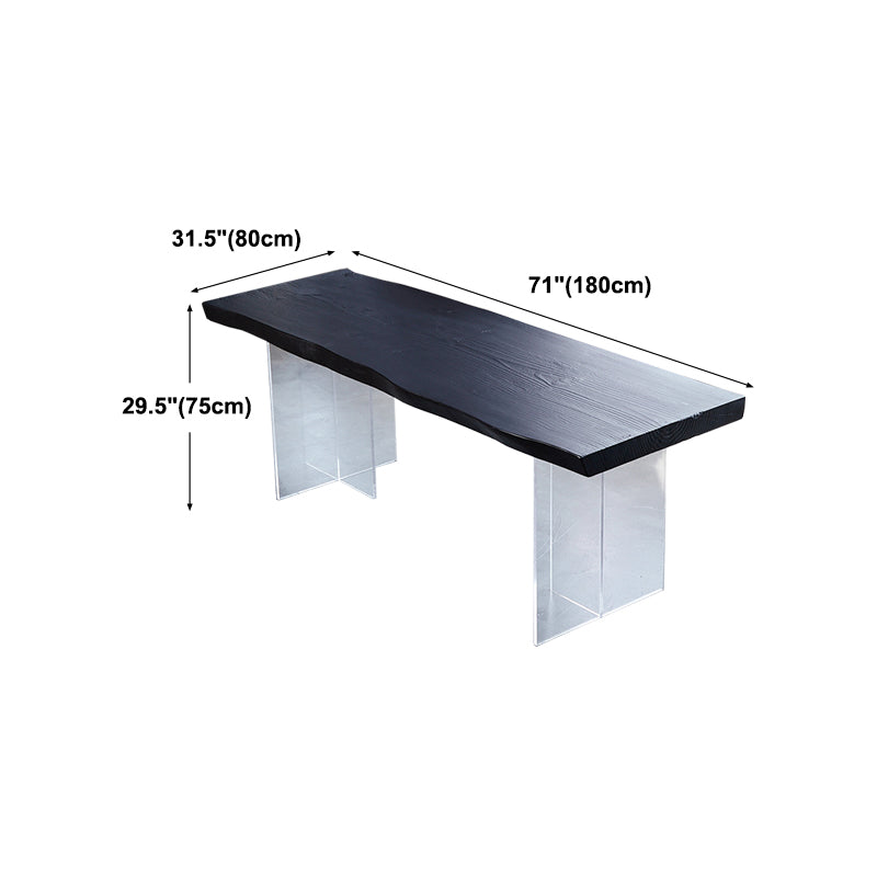 Modern Black in Pine Dining Table Specialty Dining Table for Kitchen