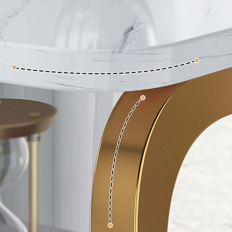 Modern Farmhouse Rectangular Wood Side End Table with Four Metal Legs