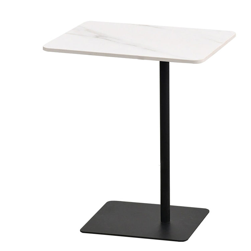 Modern Faux Marble Top End  Table 21.6 "Tall Pedestal Sofa Side Table