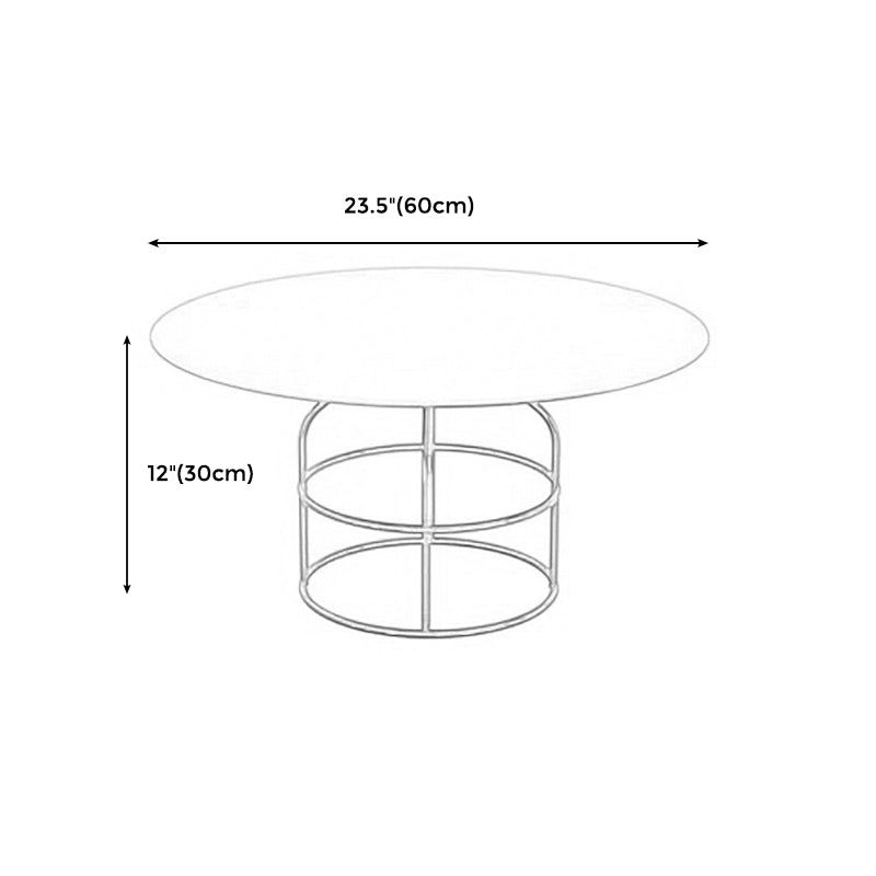 Frame 1 Coffee Table Contemporary Metal Round Cocktail Table