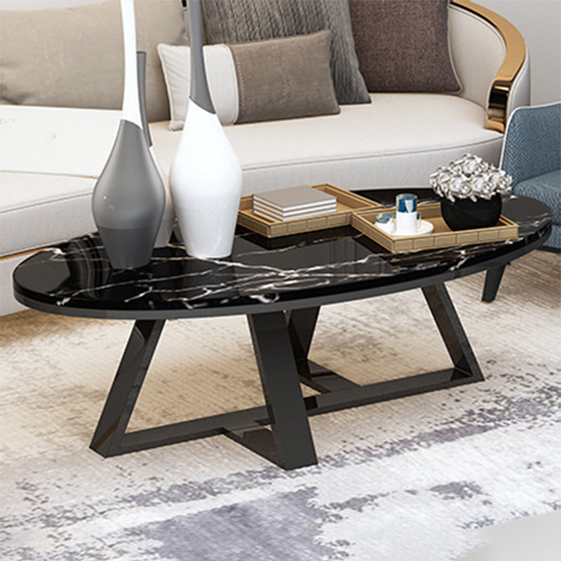Trestle Coffee Table  Contemporary Cocktail Table for Living Room