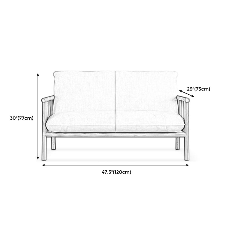 Modern Linen  Sofa 28.7"W Tight Back Sofa with Rolled Arm for Living Room