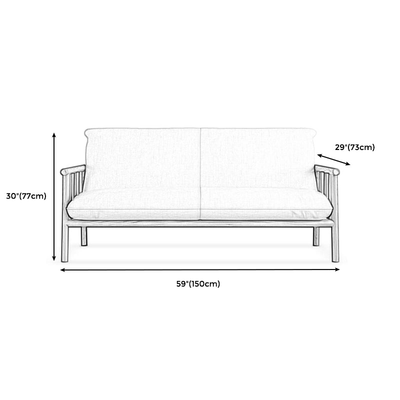 Modern Linen  Sofa 28.7"W Tight Back Sofa with Rolled Arm for Living Room