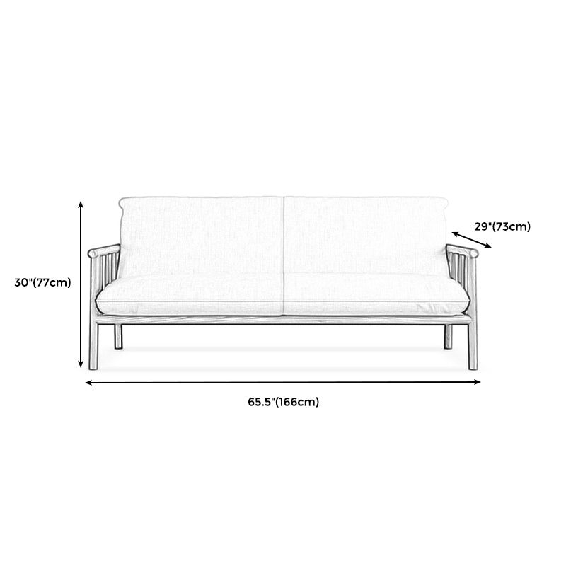 Modern Linen  Sofa 28.7"W Tight Back Sofa with Rolled Arm for Living Room