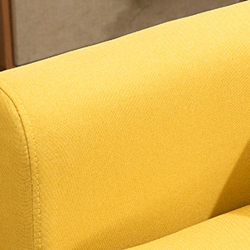 Contemporary Square Arm Standard Settee Couch with Pillows for 3 People