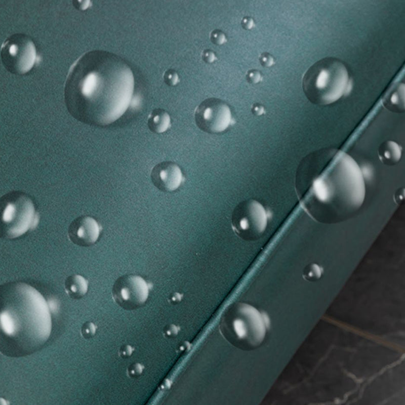 Contemporary Faux Leather Square Arm Sofa with Tight Back for Apartment