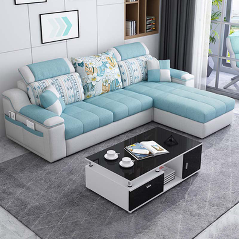82.68"W √ó 57.09"D √ó35.43"H Sloped Arms Sectionals with Slipcovers and Storage