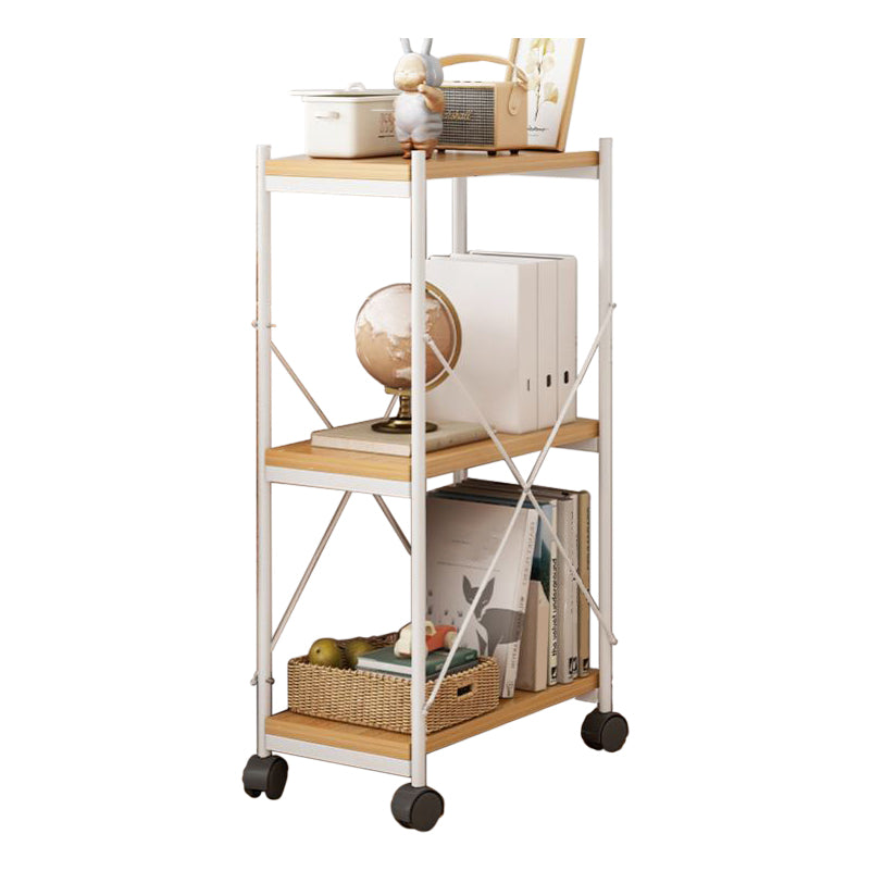 Modern Style Bookshelf Open Back Wood Bookcase for Office Use