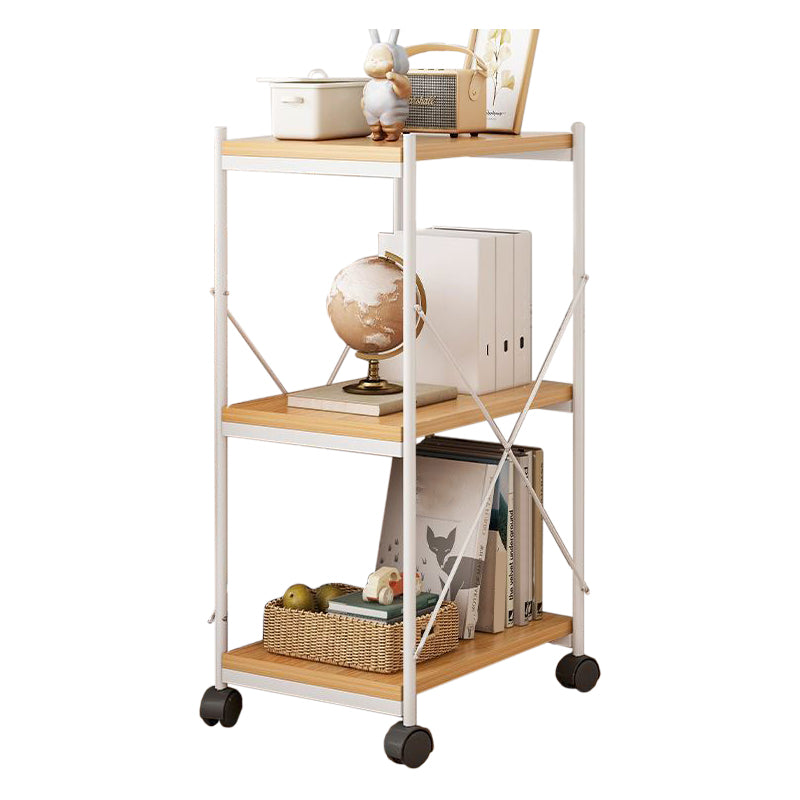 Modern Style Bookshelf Open Back Wood Bookcase for Office Use