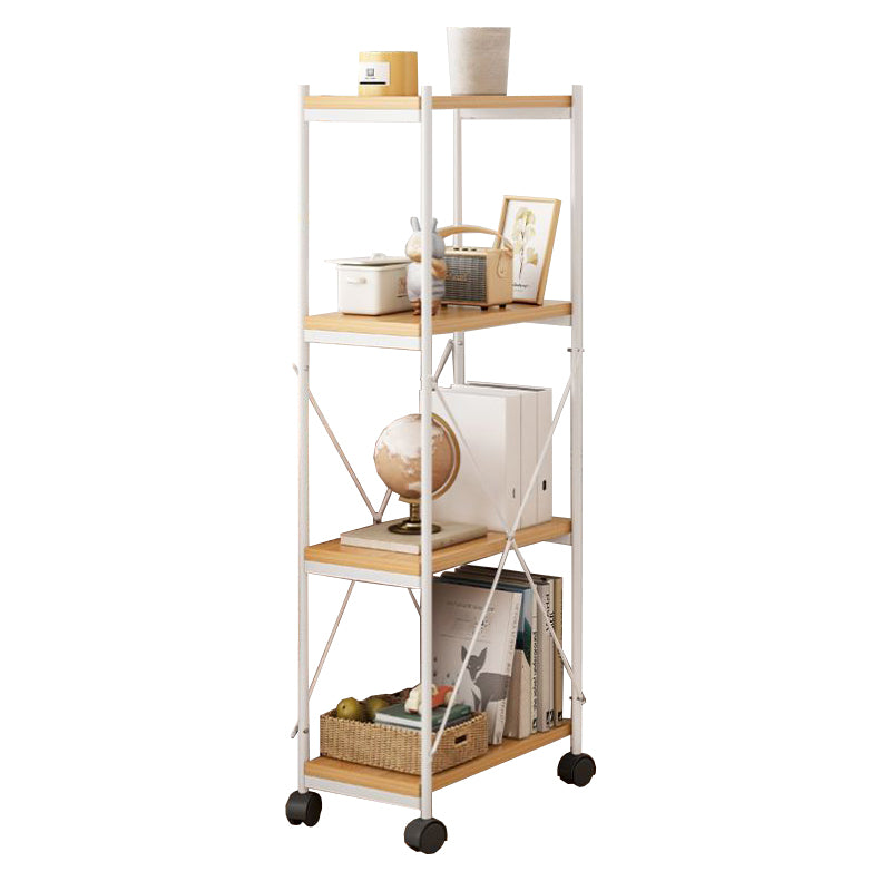 Modern Style Bookshelf Open Back Wood Bookcase for Office Use