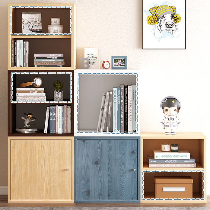 Wood Bookcase Scandinavian Bookshelf, 13.78" L x 9.45" W x 13.78" H