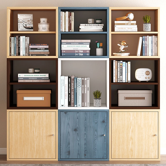 Wood Bookcase Scandinavian Bookshelf, 13.78" L x 9.45" W x 13.78" H