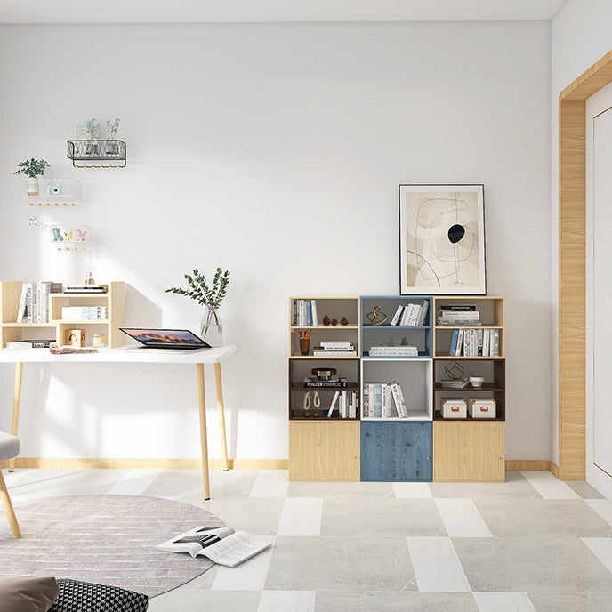 Wood Bookcase Scandinavian Bookshelf, 13.78" L x 9.45" W x 13.78" H