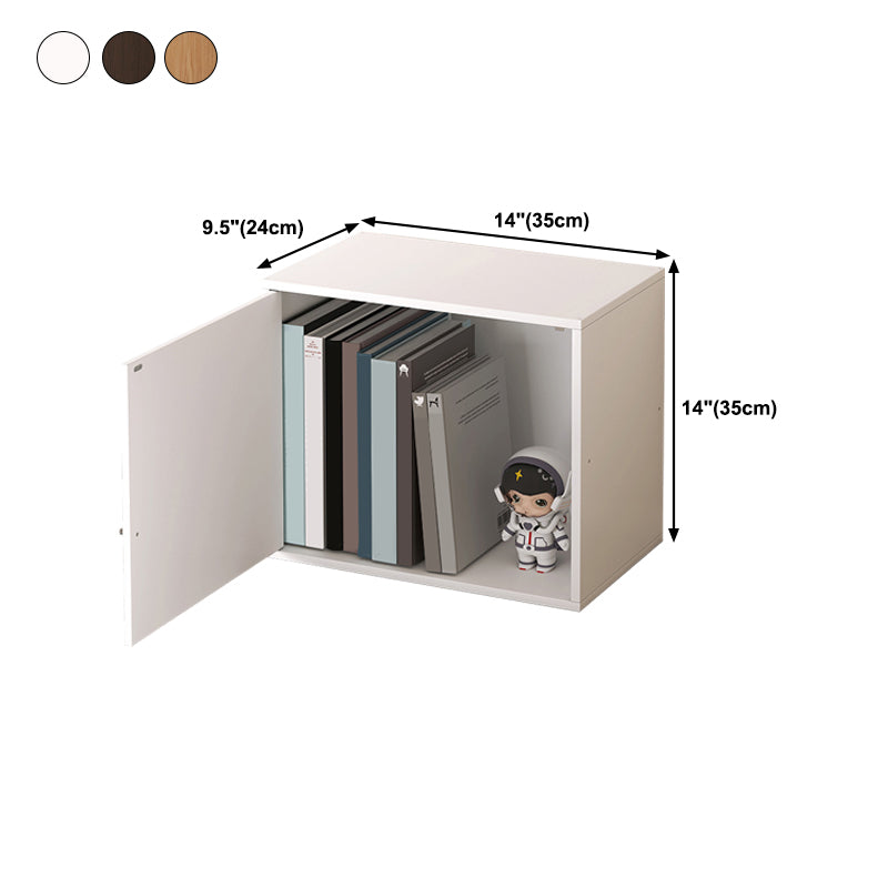 Wood Bookcase Scandinavian Bookshelf, 13.78" L x 9.45" W x 13.78" H