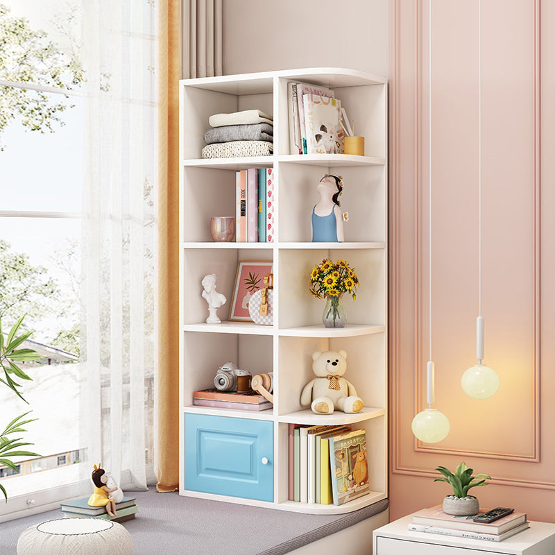 Modern Style Bookshelf Wood Closed Back Bookcase for Home Office