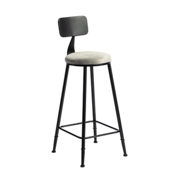 1/3 Pieces Industrial Iron Bar Table Set Round Bistro Set with Grey Faux Marble Top