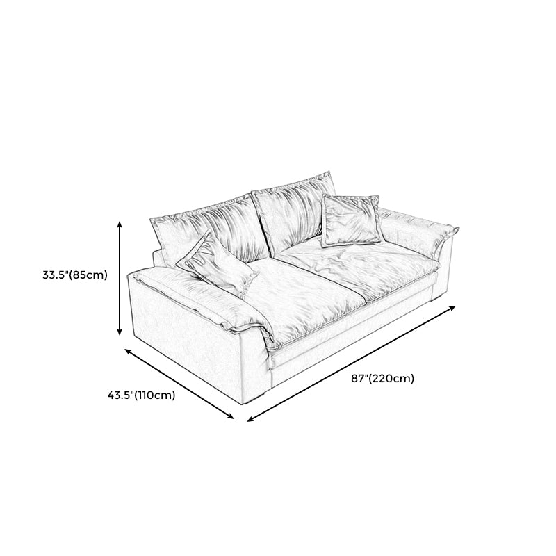 Black Faux Leather Pillow Top Arm Sofa/Sectionals with Stain-Resistant