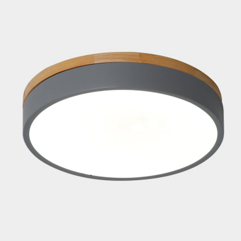 Modern Style Circle Shape Ceiling Lighting Metal 1 Light Ceiling Lamp for Bedroom