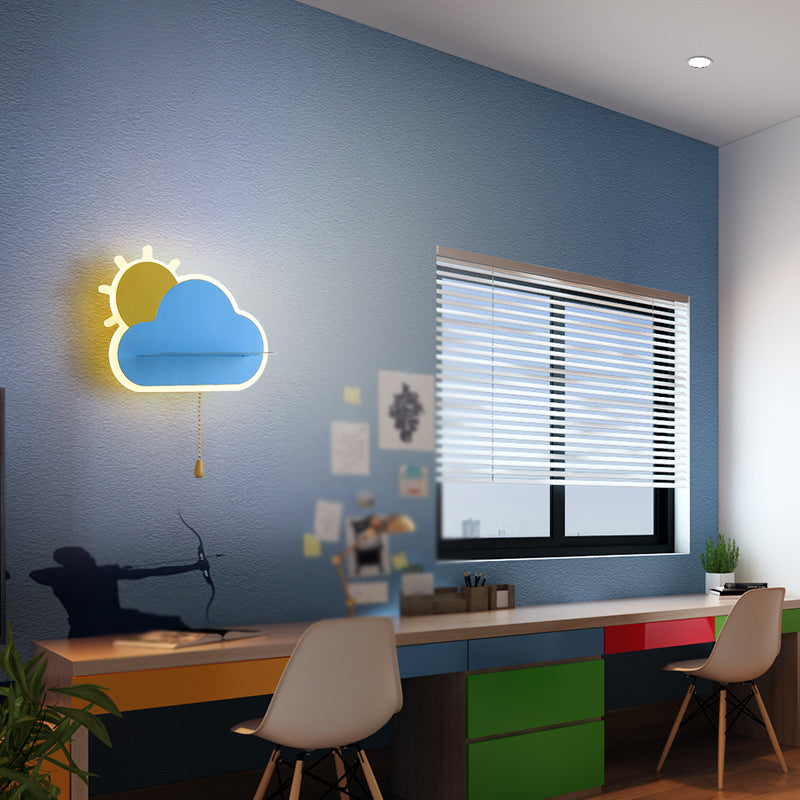 Cloud Wall Mounted Lamps Modern Style Metal 1 Light Wall Light Sconces