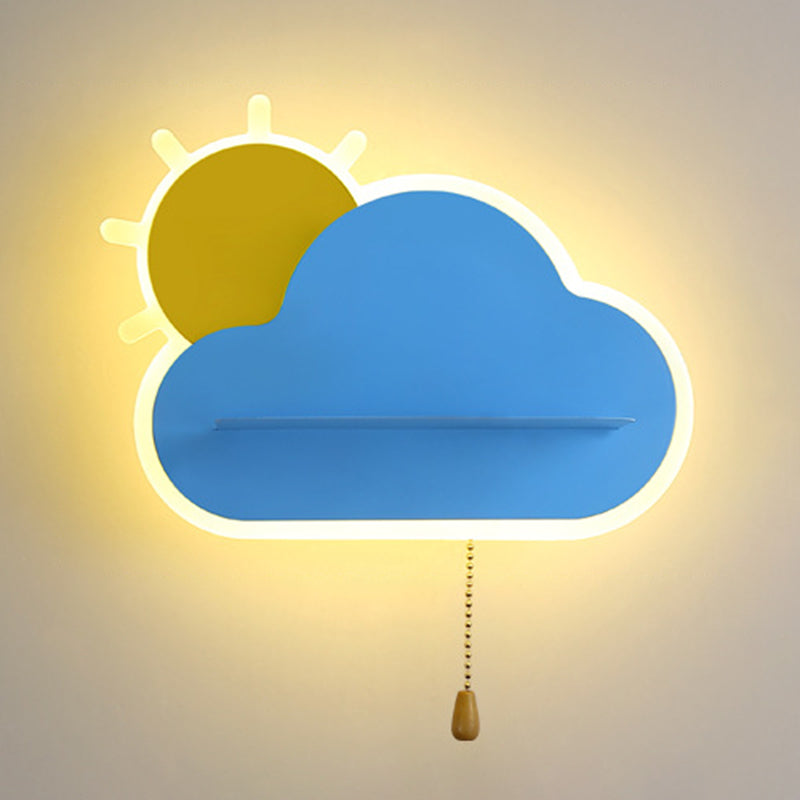 Cloud Wall Mounted Lamps Modern Style Metal 1 Light Wall Light Sconces