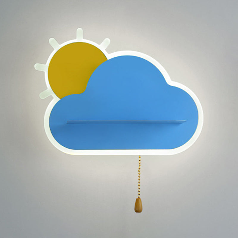 Cloud Wall Mounted Lamps Modern Style Metal 1 Light Wall Light Sconces