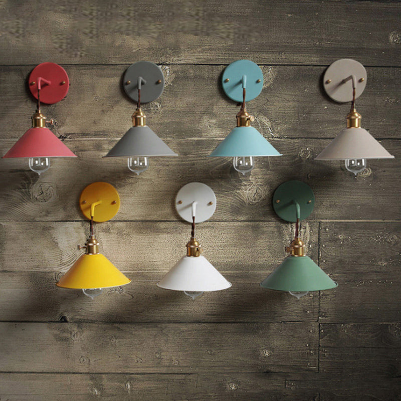 Modern Style Tapered Wall Sconces Metal 1 Light Wall Lighting Fixtures