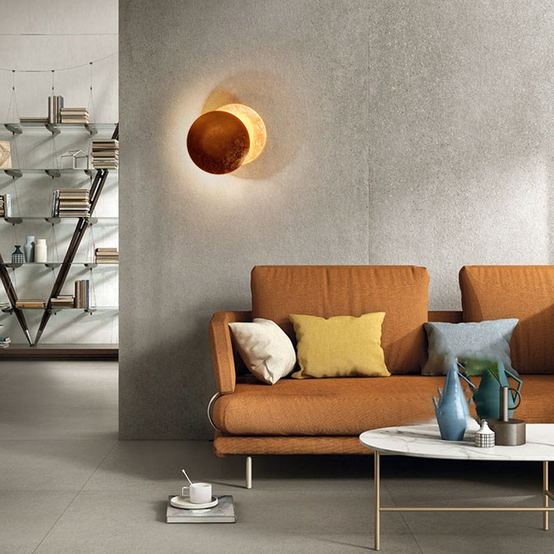 Postmodern Wall Mount Lighting Fixture Minimalist Metallic LED Wall Sconce