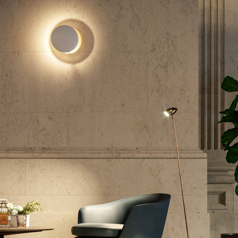 Postmodern Wall Mount Lighting Fixture Minimalist Metallic LED Wall Sconce