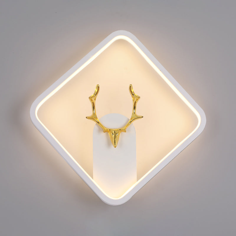 1-Light Geometric Wall Lighting Ideas Modern Style Metal LED Wall Lamp