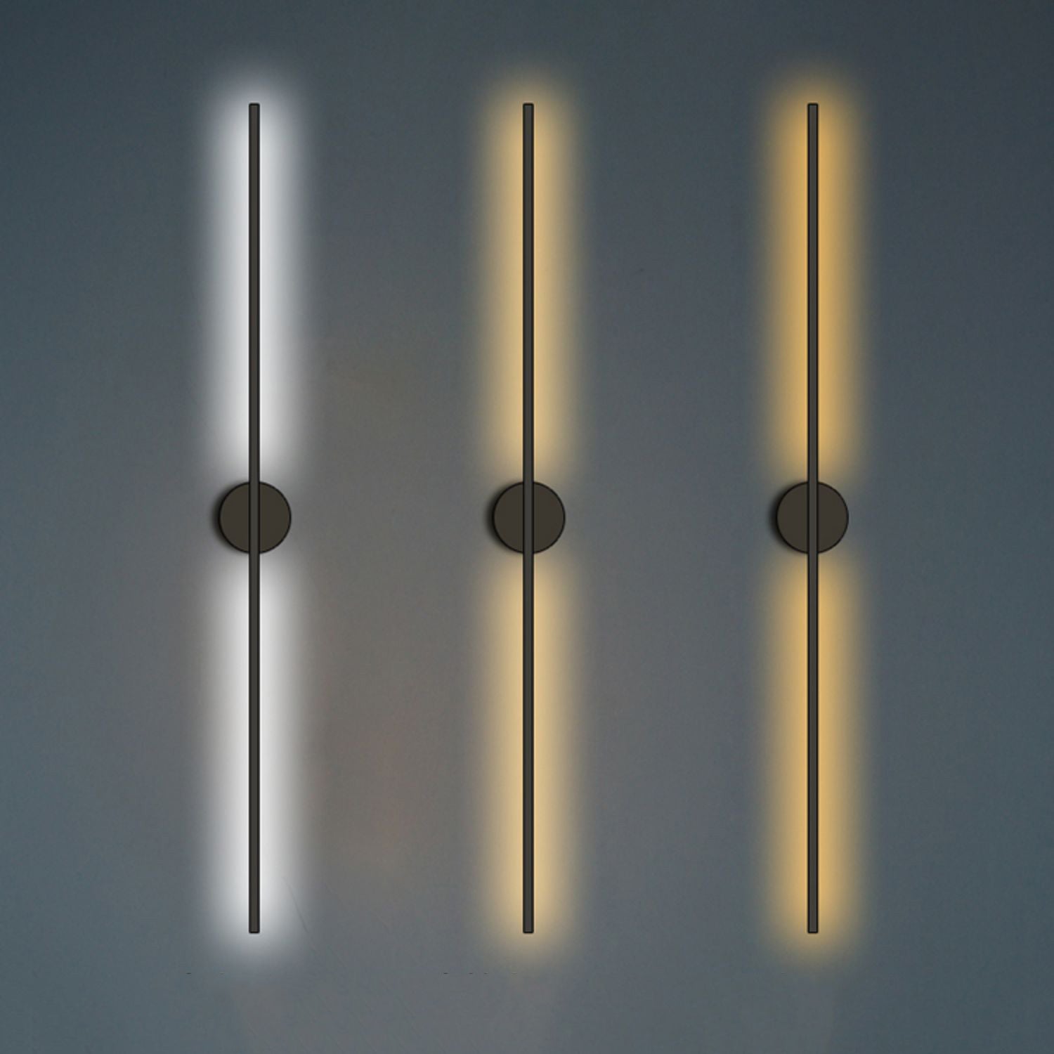 Metal Linear Shape Wall Light Modern 2 Lights Wall Mount Fixture