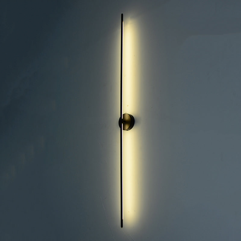 Metal Linear Shape Wall Light Modern 2 Lights Wall Mount Fixture