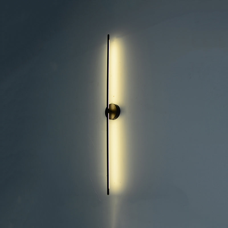 Metal Linear Shape Wall Light Modern 2 Lights Wall Mount Fixture