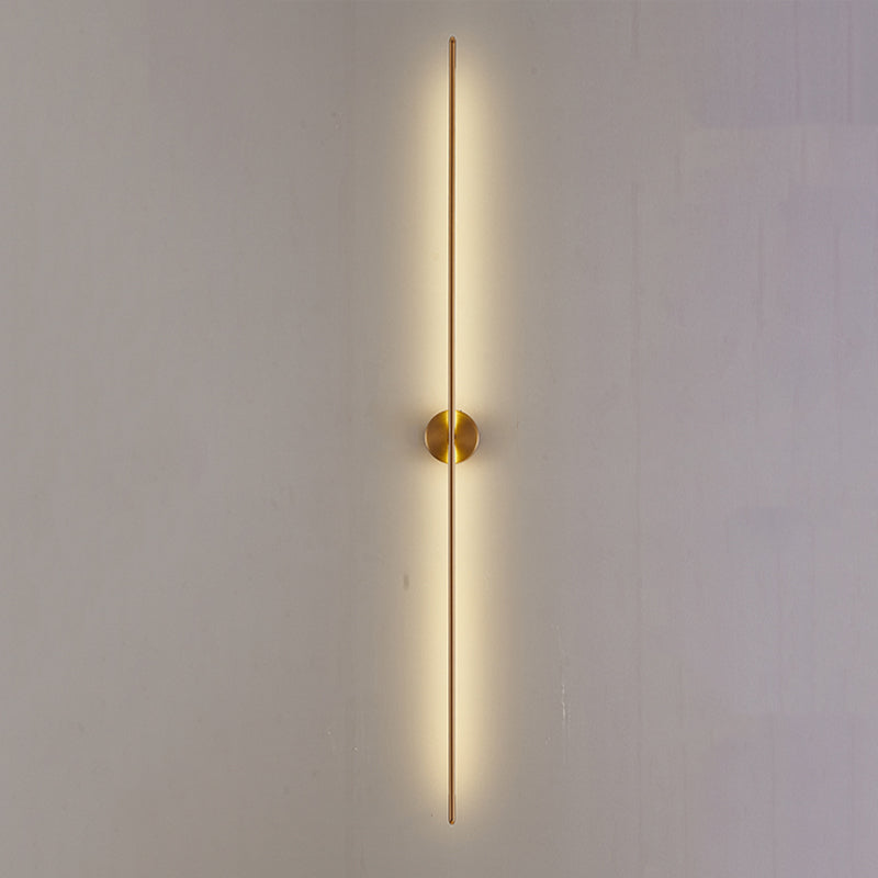 Metal Linear Shape Wall Light Modern 2 Lights Wall Mount Fixture