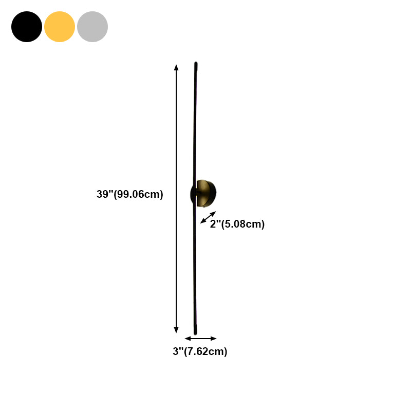 Metal Linear Shape Wall Light Modern 2 Lights Wall Mount Fixture