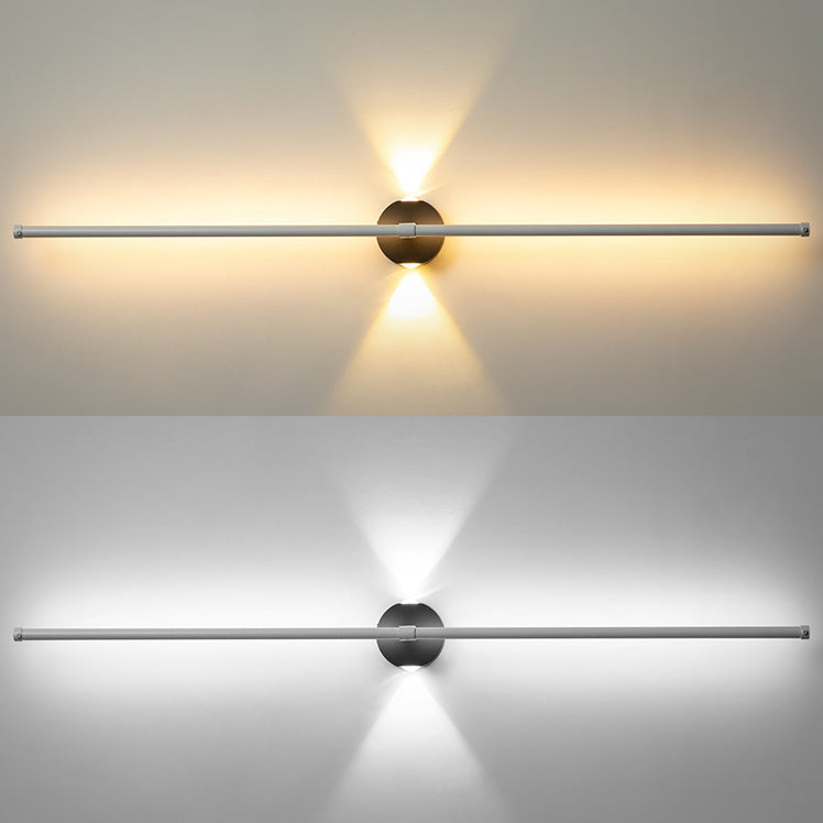 Metal Linear Shape Wall Light Modern 3 Lights Wall Mount Fixtures