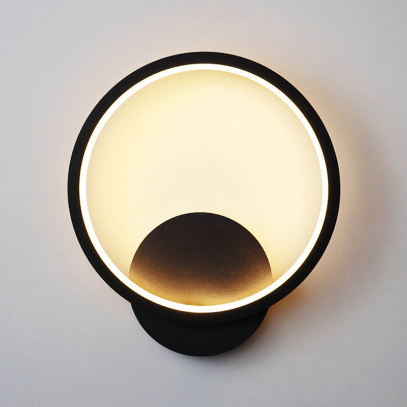 1-Light Geometric Wall Lighting Ideas Modern Style Metal Wall Mount Lamp