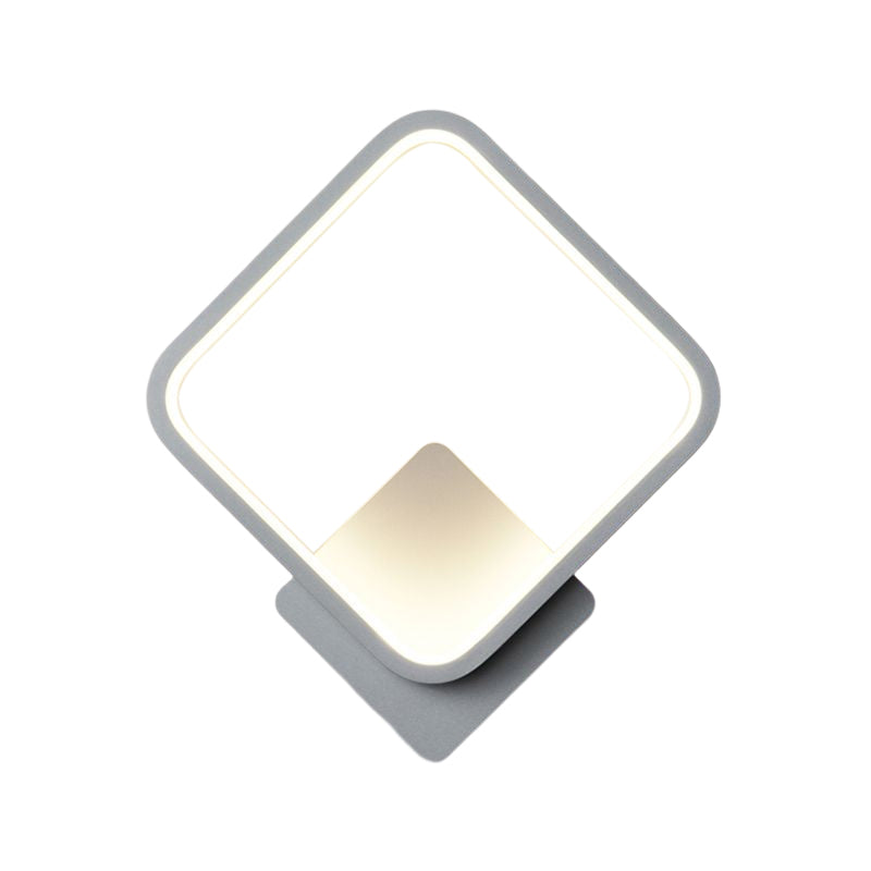 1-Light Geometric Wall Lighting Ideas Modern Style Metal Wall Mount Lamp