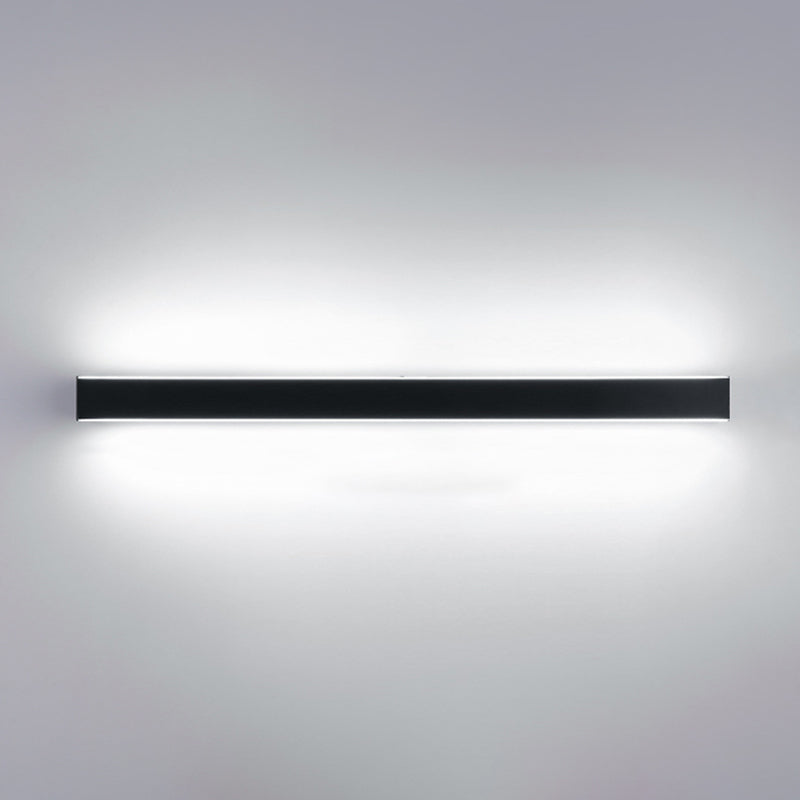 Modern Style Linear Shape Wall Sconce Metal 2 Light Sconces for Living Room