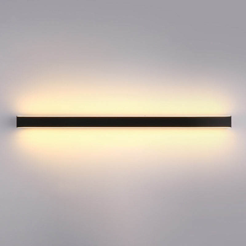 Modern Style Linear Shape Wall Sconce Metal 2 Light Sconces for Living Room