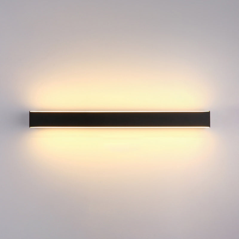 Modern Style Linear Shape Wall Sconce Metal 2 Light Sconces for Living Room