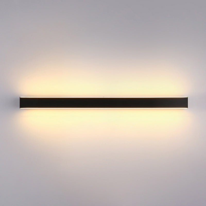 Modern Style Linear Shape Wall Sconce Metal 2 Light Sconces for Living Room