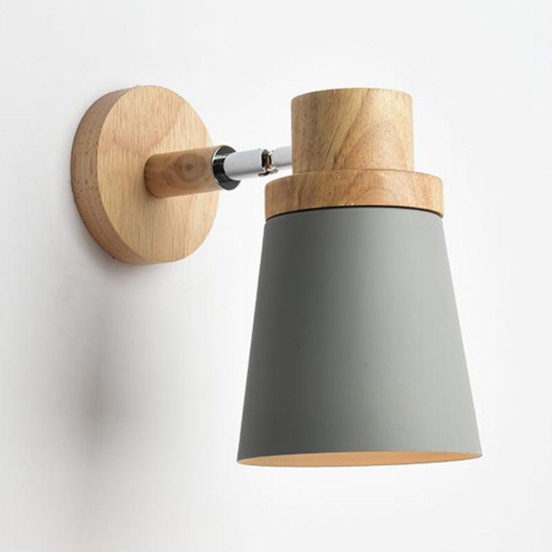 1-Light Geometric Wall Light Fixtures Modern Style Metal Wall Mount Lamp