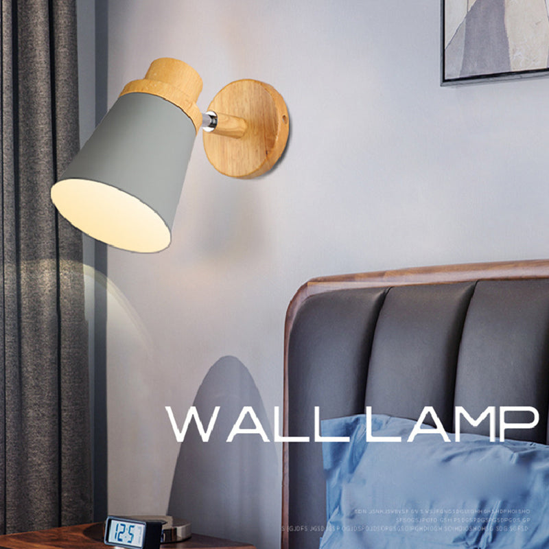 1-Light Geometric Wall Light Fixtures Modern Style Metal Wall Mount Lamp